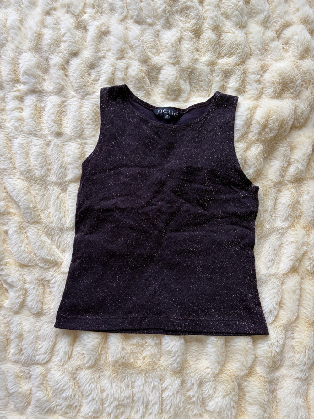 Brown sparkly tank top